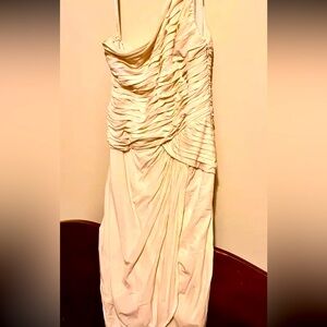 BCBGMax cream one shoulder dress